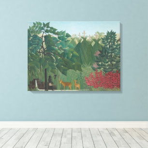 Toile La Cascade de Henri Rousseau, Beaux-arts vintage