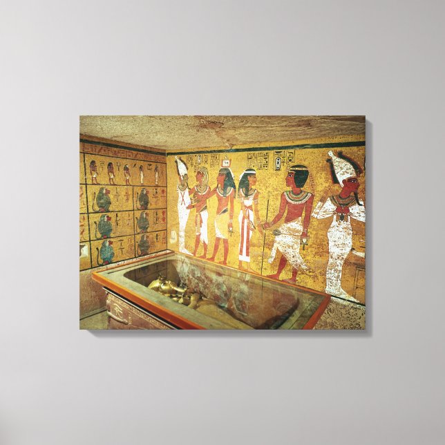 Toile La chambre d'inhumation dans la tombe de Toutankha (Recto)