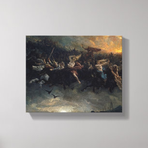 Toile La chasse sauvage d'Odin, 1872 par Peter Nicolai A
