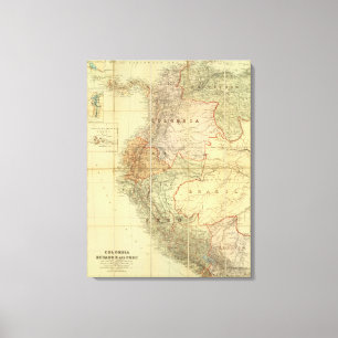 Toile La Colombie, Equateur, Pérou, Panama 3