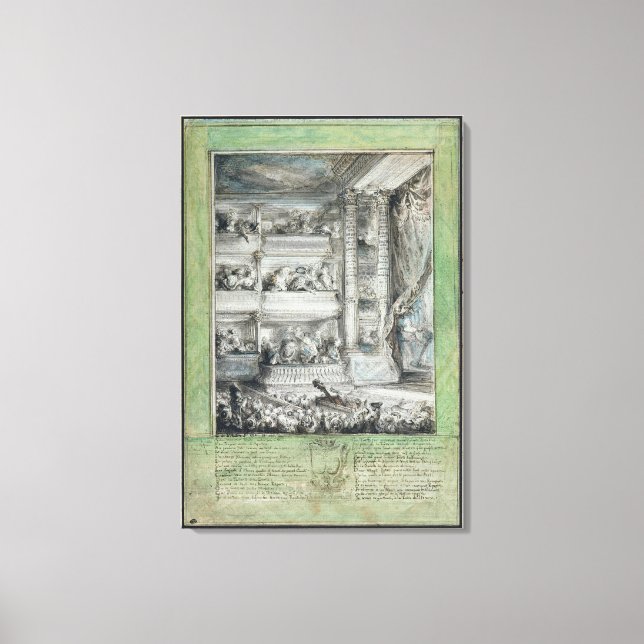 Toile La couronne de Voltaire au Théâtre Français (Recto)