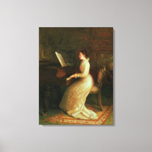 Toile La dame au piano (Recto)