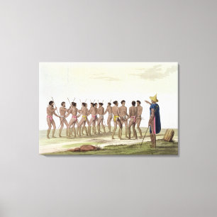 Toile La danse de guerre des insulaires de Caroline,