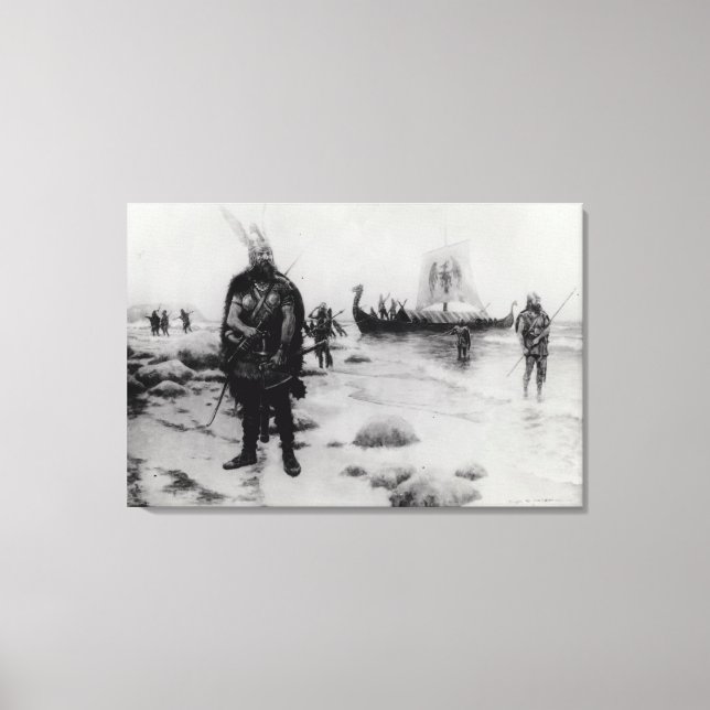 Toile La découverte de l'Amérique par Leif Eriksson (Recto)