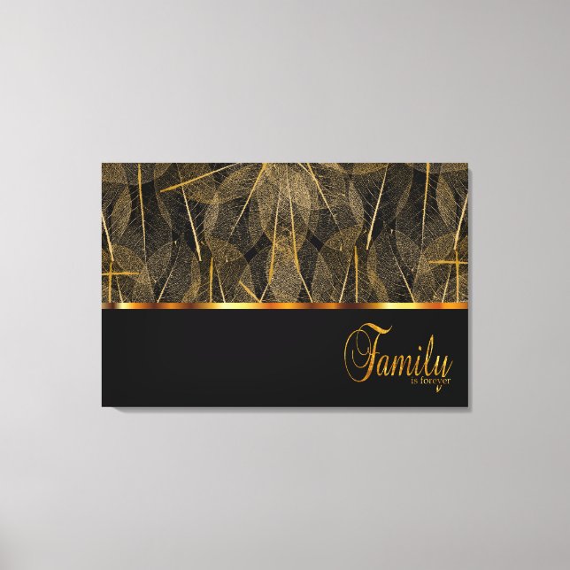 Toile La famille est éternelle sur les veines à feuilles (Recto)
