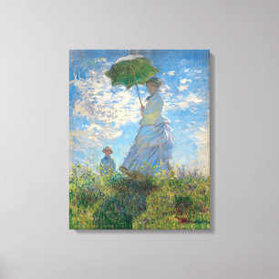 Toile La femme de Monet restaurée avec un parasol La pr