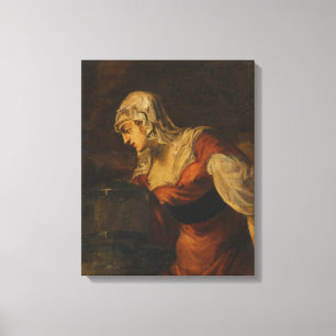 Toile La femme de Samaria au bien, c.1560 (huile sur c