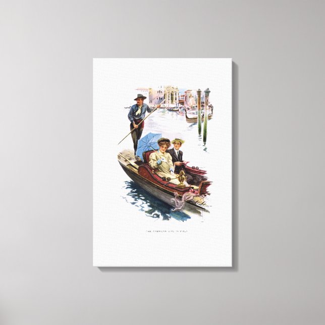 Toile La fille américaine en Italie par Harrison Fisher (Recto)