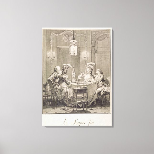 Toile La Fine Supper, 1781, gravée par I.S. Helman (17 (Recto)