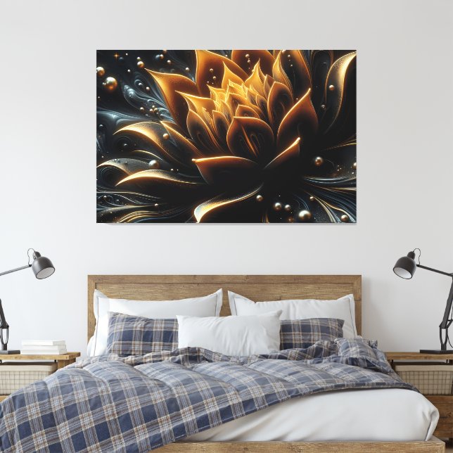 Toile La floraison dorée dans les profondeurs du crépusc (Insitu(Chambre))