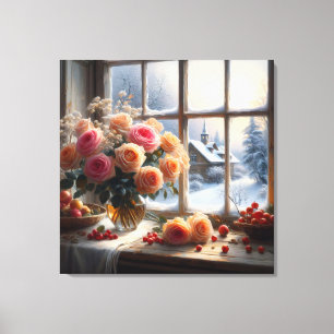 Toile la floraison silencieuse de l'hiver
