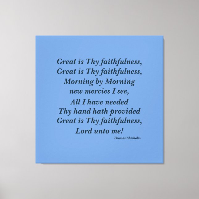 Toile La foi chrétienne Mur Art Grand est ta foi (Recto)