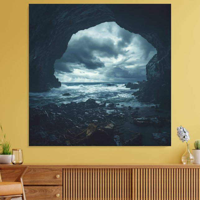 Toile La fureur de la nature encadrée dans la pierre (Insitu(Salon))