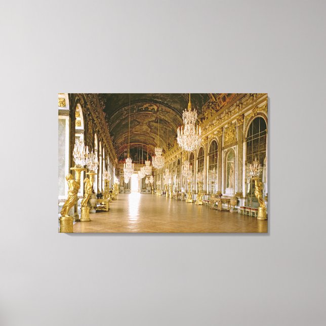 Toile La Galerie des Glaces (Galerie des Miroirs) 1678 ( (Recto)