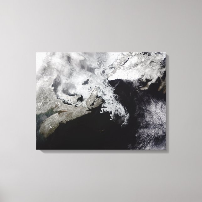 Toile La glace de mer remplit le golfe du Saint-Laurent (Recto)