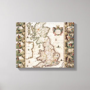 Toile La Grande-Bretagne comme elle a été divisée dan