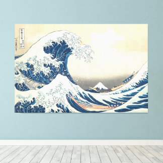 Toile La Grande vague au large de Kanagawa Ukiyo-e Art j