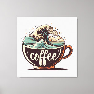 Toile La Grande Vague De Café