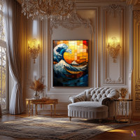 La Grande Vague Mosaïque de Verre Artistique