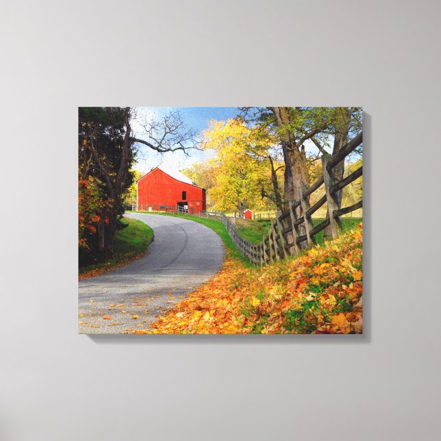 Toile La grange en automne (Recto)