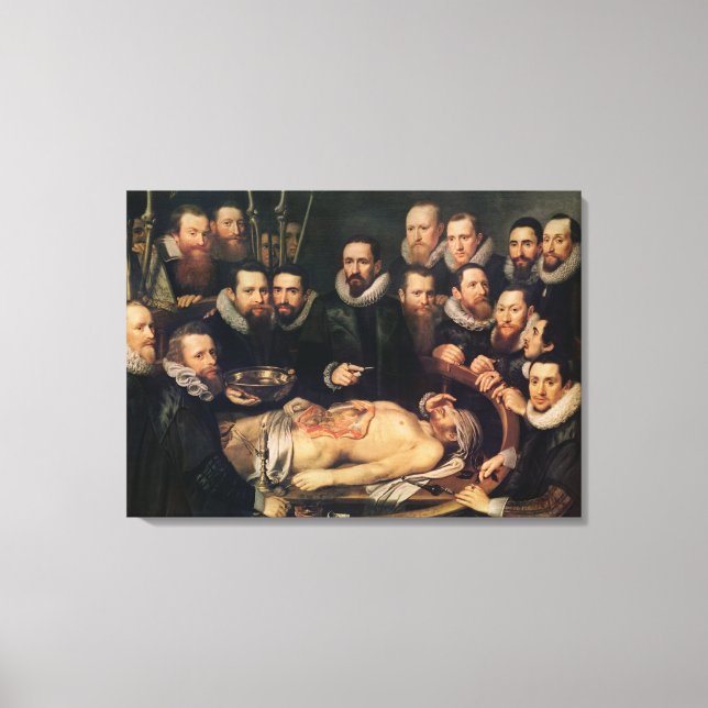Toile La leçon d'anatomie du docteur Willem van der (Recto)