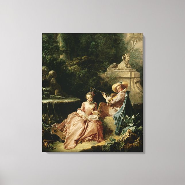 Toile La leçon de musique, 1749 (Recto)