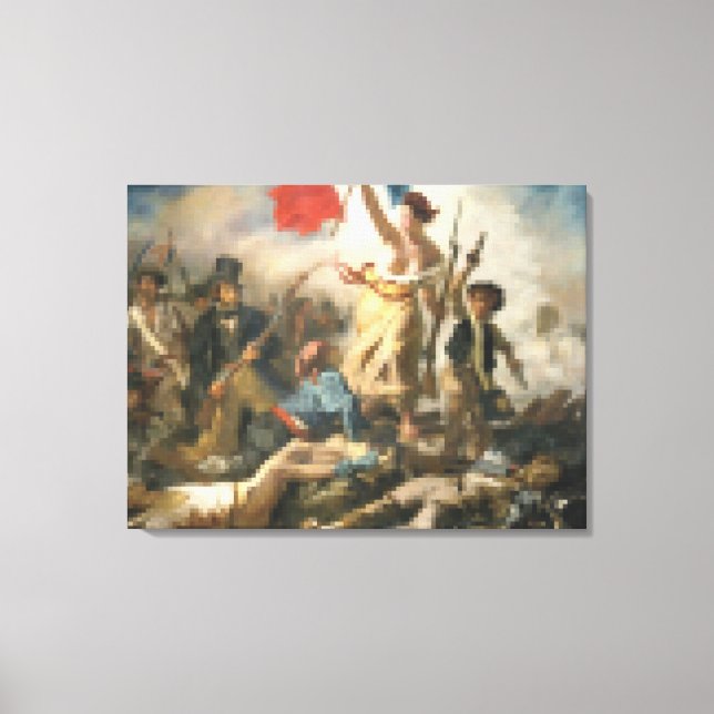 Toile La Liberté Guidant le Peuple - Pixel Art (Recto)