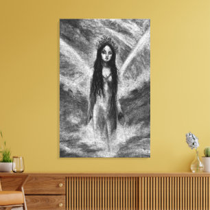 Toile La Luna Dark Angel Fairy Femme Goth Imaginaire Art