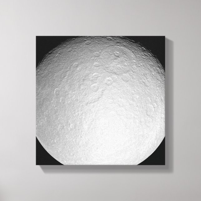 Toile La lune glacée de Saturne Rhea (Recto)