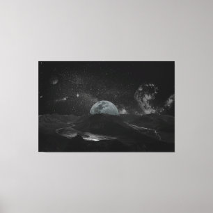Toile La Lune Noire Lumière Imaginaire Paysage