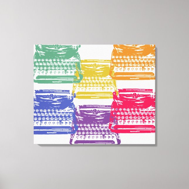 Toile la machine à écrire - multicolore (Recto)