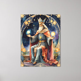 Toile la magie du tarot hierophant