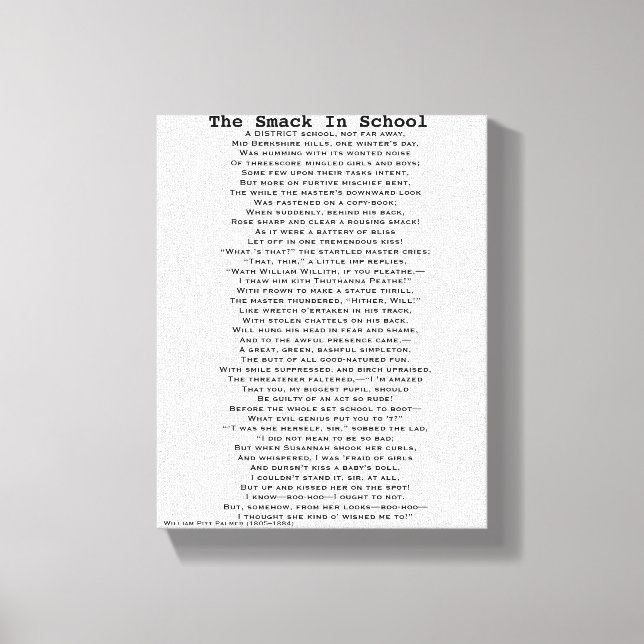 TOILE LA MAIN DANS LE POÈME SCOLAIRE (Recto)