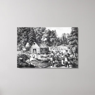 Toile La maison des pionniers sur la frontière occidenta