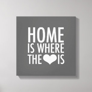 Toile La Maison Est Là Où Le Coeur Est