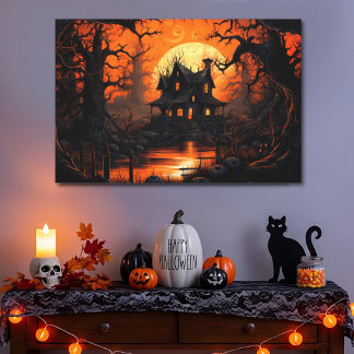 Toile La Maison Hantée de Harvest Moon sur Pumpkin Creek