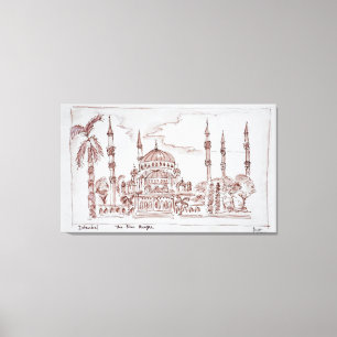 Toile La Mosquée Bleue   Istanbul, Turquie
