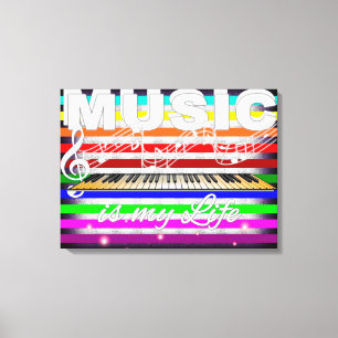 Toile La musique est ma vie