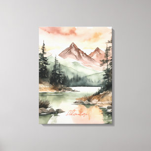 Toile La nature des montagnes de la forêt de aquarelles