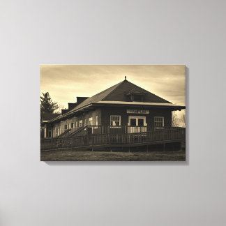 Toile La Norfolk et la station de train ferroviaire