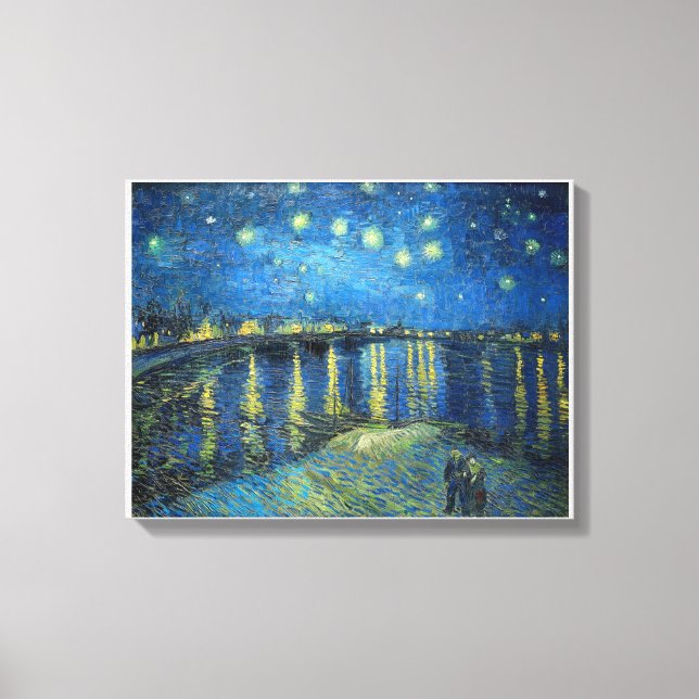 Toile La nuit étoilée de Vincent van Gogh (Recto)