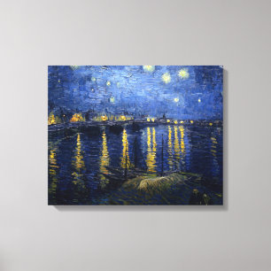Toile La nuit étoilée de Vincent van Gogh sur le Rhône