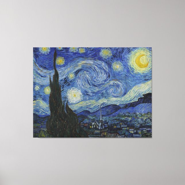 Toile La nuit étoilée - Van Gogh (1888) (Recto)