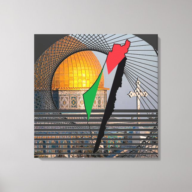 Toile "La Palestine, notre terre natale" 24" x 24" (Recto)