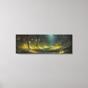 Toile La peinture acrylique des lucioles illumine un mys