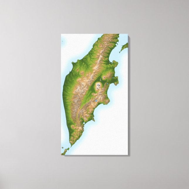 Toile La péninsule du Kamchatka en Russie (Recto)