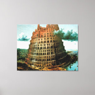 Toile La "petite" tour de Babel de Pieter Bruegel