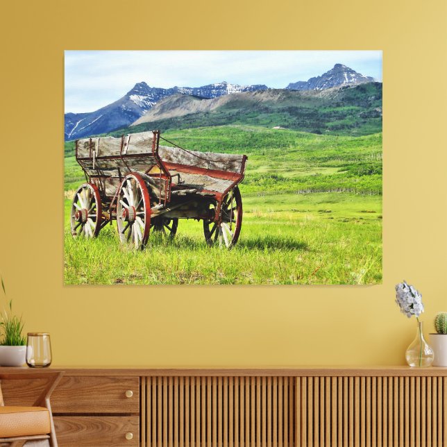 Toile La photo finale du sentier Prairie Wagon (Insitu(Salon))