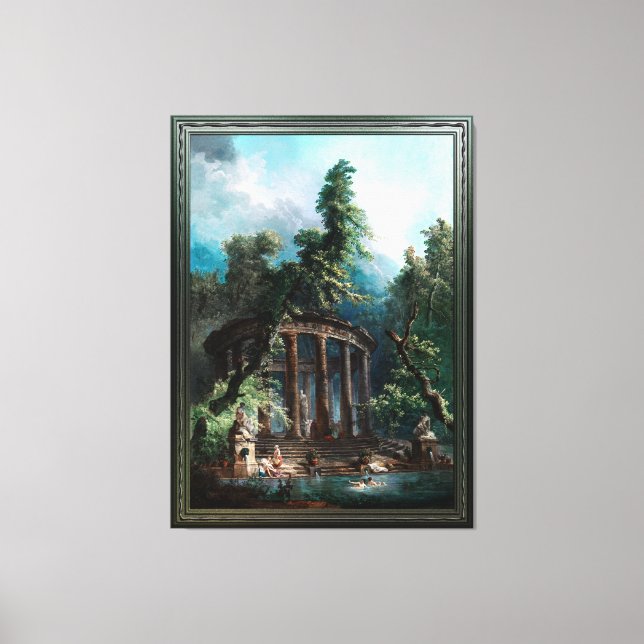 Toile La piscine de baignade par Hubert Robert 2e éditio (Recto)