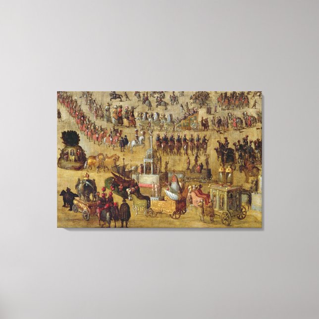 Toile La Place Royale et le Carrousel en 1612 (Recto)